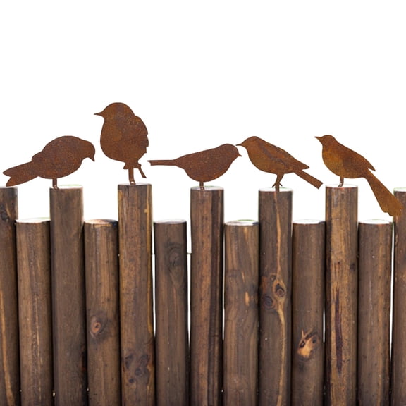 5Pcs Rusty Birds Decoration Outdoor Birds Decor