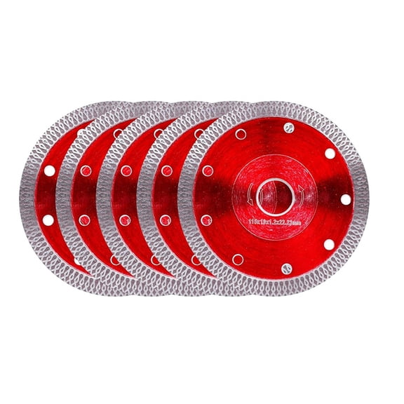 5Pcs Saw Blade for Angle Grinder & Tile Cutter, 4-1/2" Super Thin Indestructible Disc for Smooth Cutting Ceramic