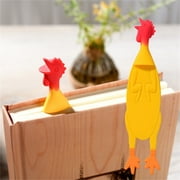 5Pcs Screaming Chicken Bookmark, Fufafayo Silicone Bookmark for Books, Funny Chicken Bookmark Palz, Wacky Kawaii Teen Bookmark, Creative Reading Gifts ForKidsReaders Office Study Supplies