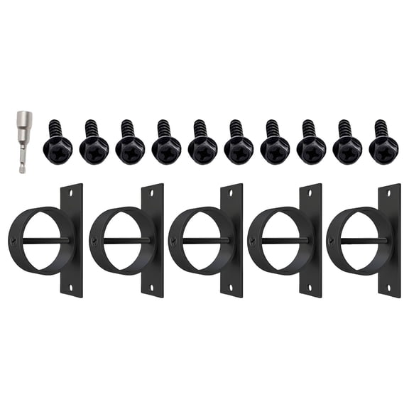 5Pcs Securing Rope Rings Brackets Stainless Steel Brackets Ropes Clamps Rope Support Holder with Crosses Screw