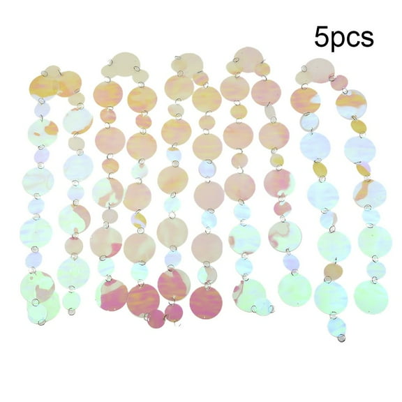 5Pcs Sequin Beaded Curtain String Curtain Wall Panel Easy Installation Used for Doorways, Bedroom Closet Door Stage Festivals Wedding Christmas Supplies