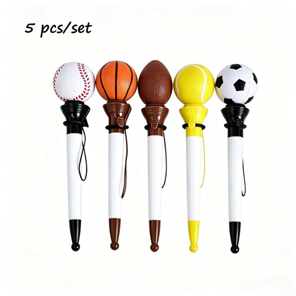 5Pcs/Set 0.5mm Black Ink Creative Fuuny Ballpoint Pen Bounce Pens Fun Rocket Decompression Pens
