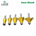 thumbnail image 1 of 5Pcs/Set 8Mm Countersink Chamfer Router Bit 11.25 15 22.5 30 45 Degree Countersink For Woodworking Woodworking Tools, 1 of 7