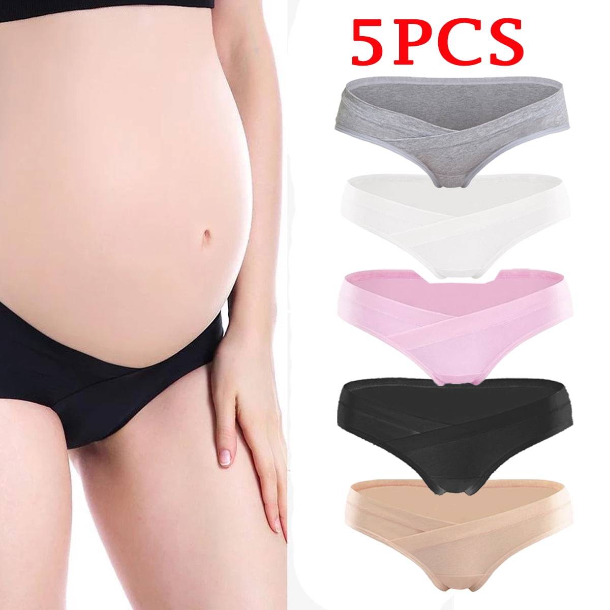 5pcs High Waist Comfortable Soft Maternity Underwear.