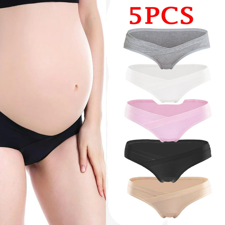 5Pcs/Set Cotton Maternity Underwear For Pregnant Women Low Waist U Shape  Intimates Panties