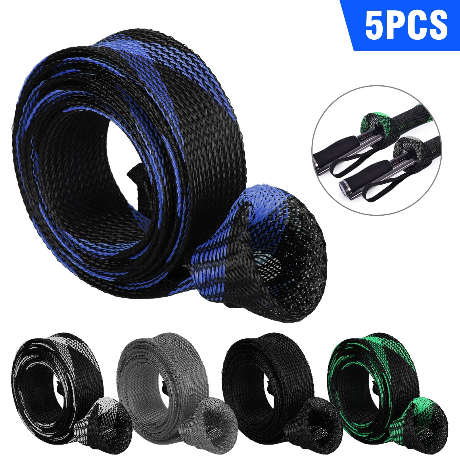 Fishing Rod Ties & Bands With High Elastic Protective Sleeve