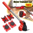 thumbnail image 1 of 5Pcs/Set Heavy Duty Furniture Lifter Mover Roller with Wheel Bar Moving Device Lifting Helper Furniture Moving Transport Tool, 1 of 6