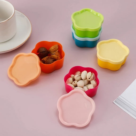 5Pcs/Set Mini Lunch Box Plastic Condiment Bottle Ketchup Squeeze Bottle Portable Food Container Candy Nut Snack Kitchen Storage