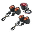 thumbnail image 2 of OUMURS 4x Motorcycle Bullet Turn Signals - Amber Lights For Harley Cafe Racer Bobber 2 of 6