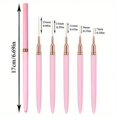5Pcs/Set Nail Art Liner Brushes Set Elongated Lines Striping Drawing UV