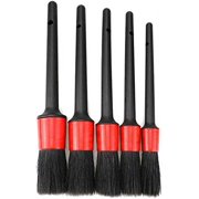 5Pcs/Set Natural Boar Hair Cleaning Brush Car Wash Slit Detailing Brushes Clean