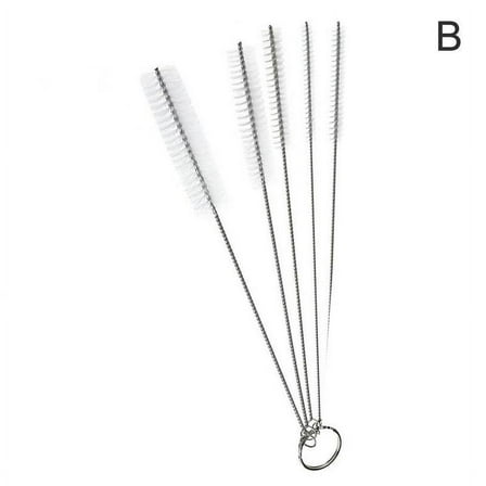 5Pcs Set Nylon Straw Brush Cleaner Bottle Tube Pipe Cleaning Small 2MM V8F8
