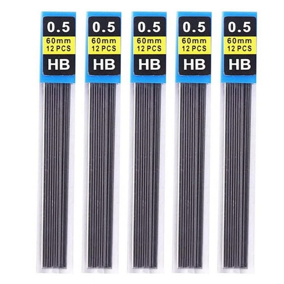 5Pcs/Set Pencil Lead Refill, Pencil Refill Office Writing Accessories Pencil Student Stationery Pencil Refills(0.5mm)