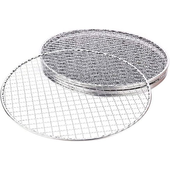 5Pcs/Set Round Barbecue Wire Rack Disposable BBQ Grill Rack Roast Net Grate Mesh Barbecue Baking Pan Grill Cooling Rack 30cm