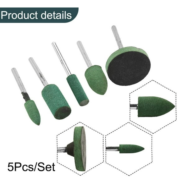5Pcs/Set Rubber Grinding Head Rotary Polishing Tools Rotary Grinding Head