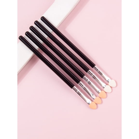 5Pcs/Set Sponge Eye Shadow Brush Cotton Heart-shaped Eye Smudge Brush Facial Makeup Tool Beauty Kit