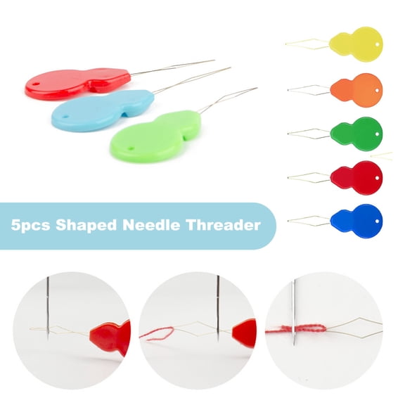 5Pcs Shaped Needle Threader, And Metal Sewing Tool For Effortless Threading, Ideal For Cross Stitch Embroidery And Craft Enthusiasts