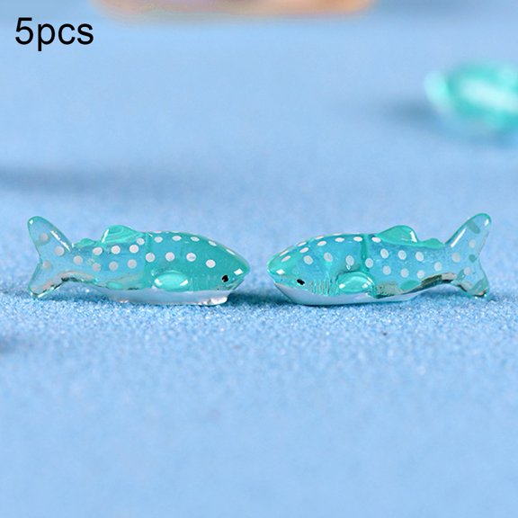 5Pcs Shark Figurines Moss Micro Bonsai Garden Landscape Ornaments DIY Desk Decor