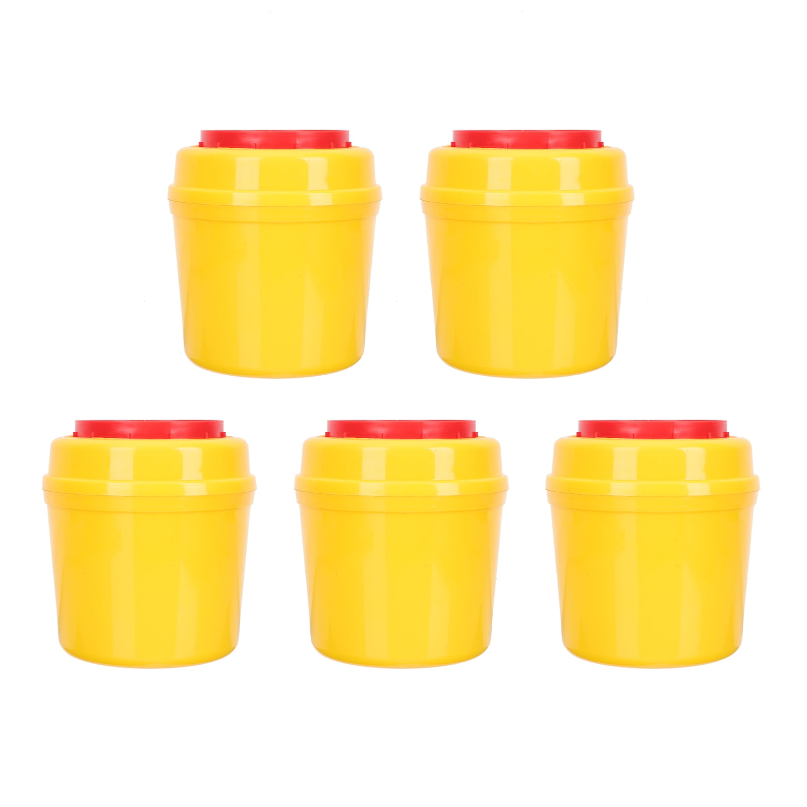 5Pcs Sharps Collection Buckets Practical Medical Sharps Boxes Clinic Blades Trash Storage Cans
