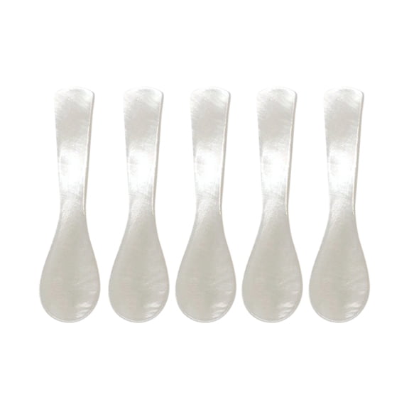 5Pcs Shell Spoon Caviar Spoon Jam Shell Spoon Mixing Coffee Spoon Ice Cream Spoon Face Cream Spoon for Kitchen Office Restaurant Coffee Dessert Serving Spoon 7CM