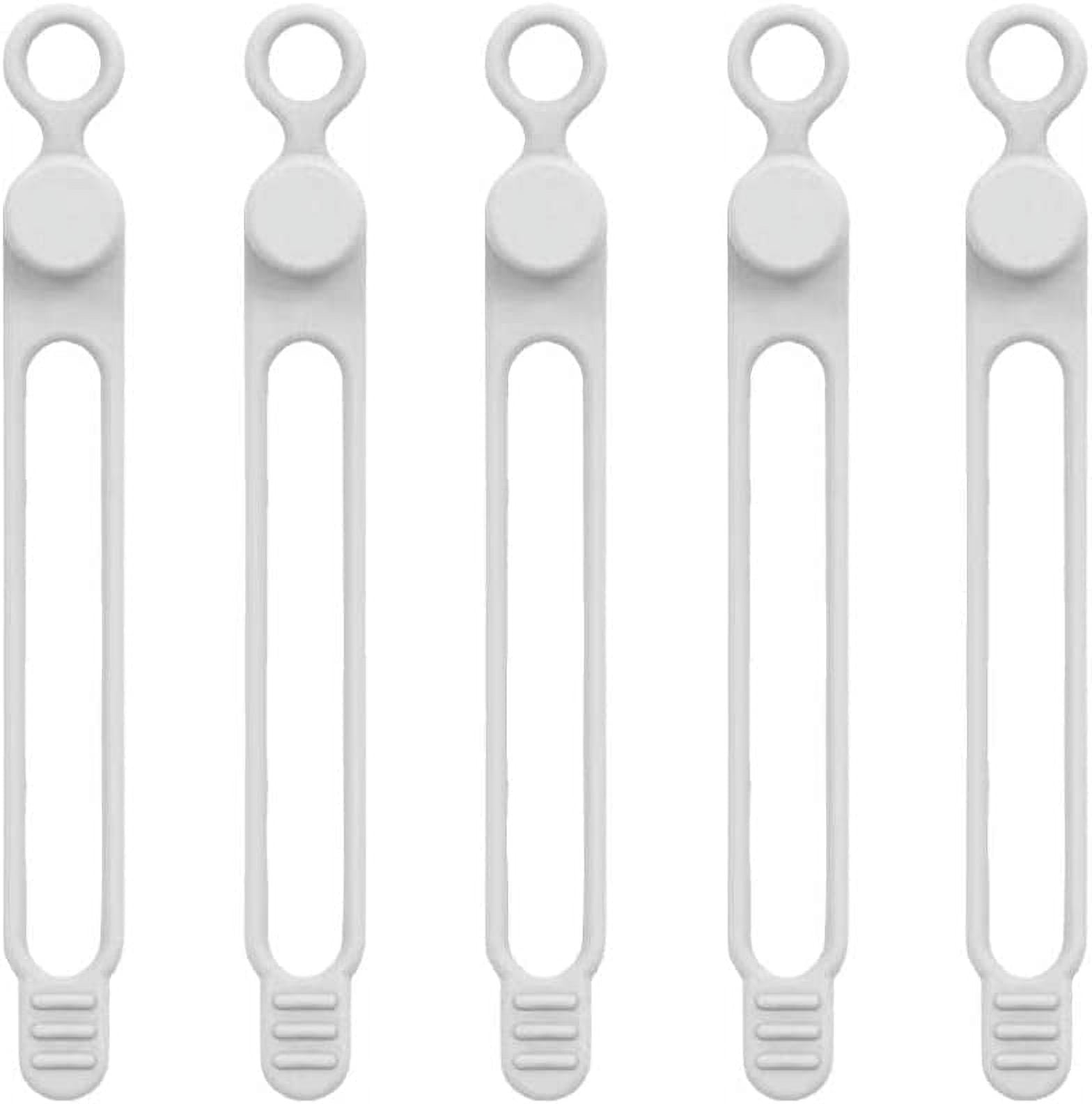 12pcs Silicone Cable Ties, Reusable Organiser Clips, Reusable Flexible Organiser, Tidy Clips For Phone Charger, Earphone, USB Cable Tidy, Space Saving Storage - View #9