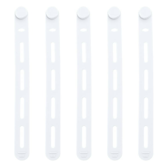 5Pcs Silicone Cable Ties Reusable Rubber Cable Ties Cord Organizers Electronic Accessories Electrical Cord Organizers