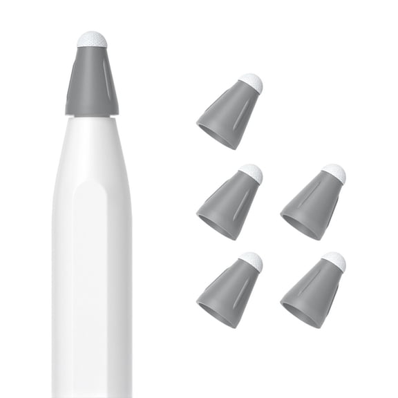 5Pcs Silicone Pencil Replacement Tip Quiet Paper Nibs Drawing & Writing Noise Reducing Pen Tip Case for Pencil 3
