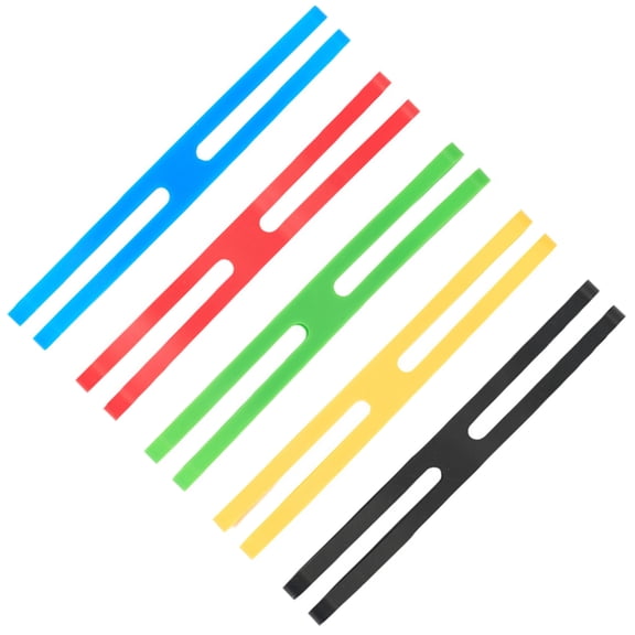 5Pcs Silicone Rubber Bands, 2 Size Multicolors Elastic Bands Strap for Book Binding, Art Projects and Outdoor