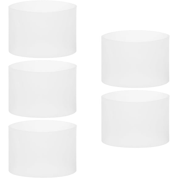 5Pcs Silicone Rubber Bands Non-Slip 3.39 Inch Flat Elastic Rubber Wrapping Bands for Books, Traps, Art, Wrapping Paper, Cord Wraps, White