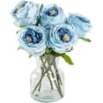 thumbnail image 1 of 5Pcs Silk Roses Fake Pink Roses with Stems Real Touch Rose Artificial Flowers for Arrangement Wedding Party Home Decoration, 1 of 5