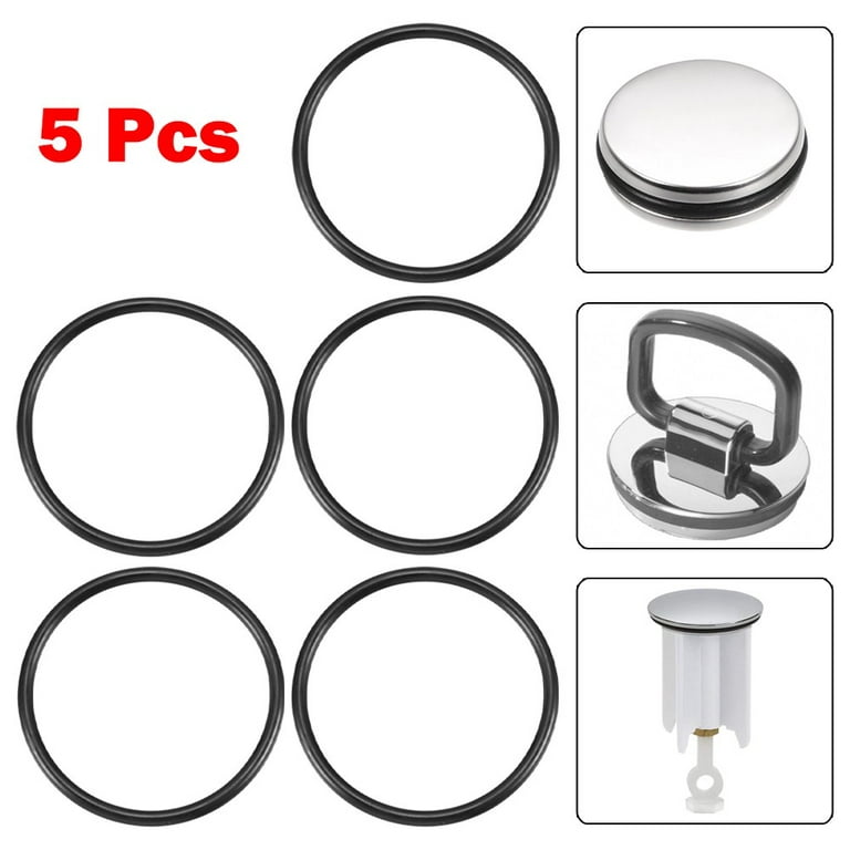 O-ring Seal Rubber, 5 Pcs Bath Plug Seals, Kitchen Sink Basin Snap