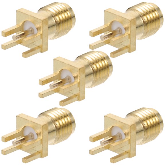5Pcs Sma Adapter Pcb Edge Mount Coax Connector with Stable Connection and Easy Installation