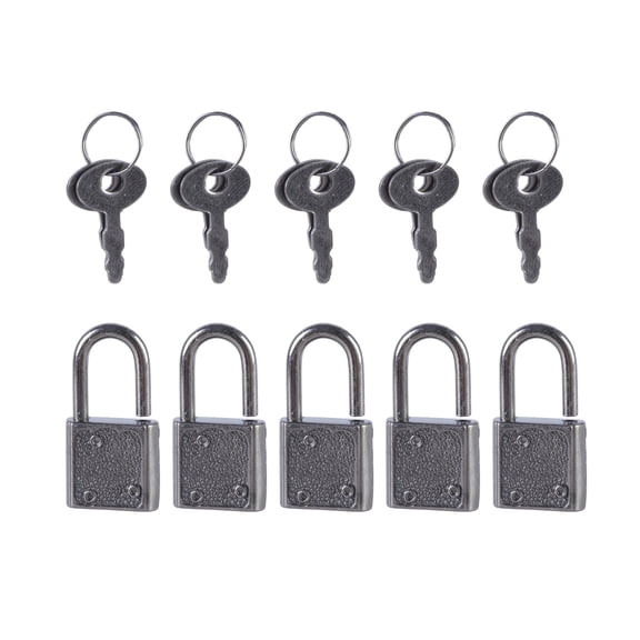 5Pcs Small Luggage Box Lock With Key Zincs Alloy Padlock Portable Suitcases Locker Securing Lock Suitcases Locker Hardware