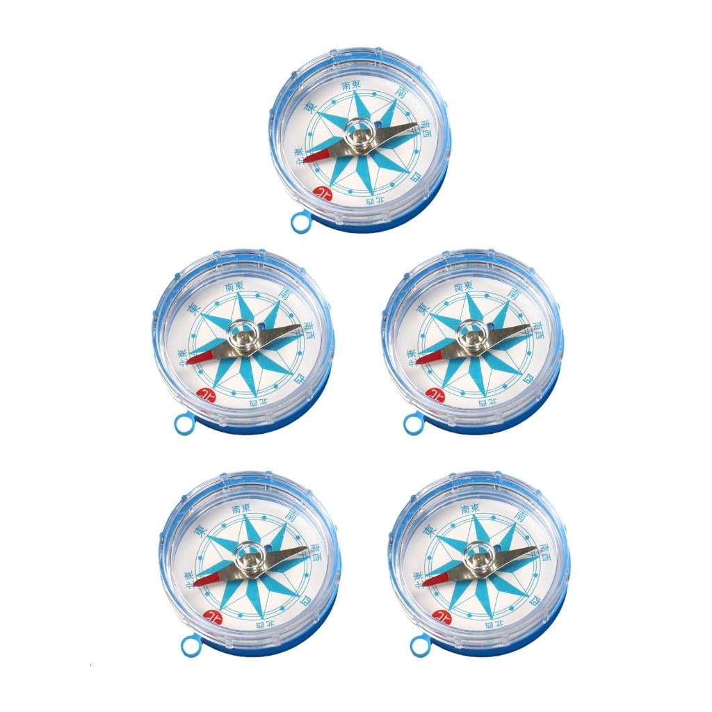 5Pcs Small Portable Hiking Compass Pocket Compass 45mm Detachable ...