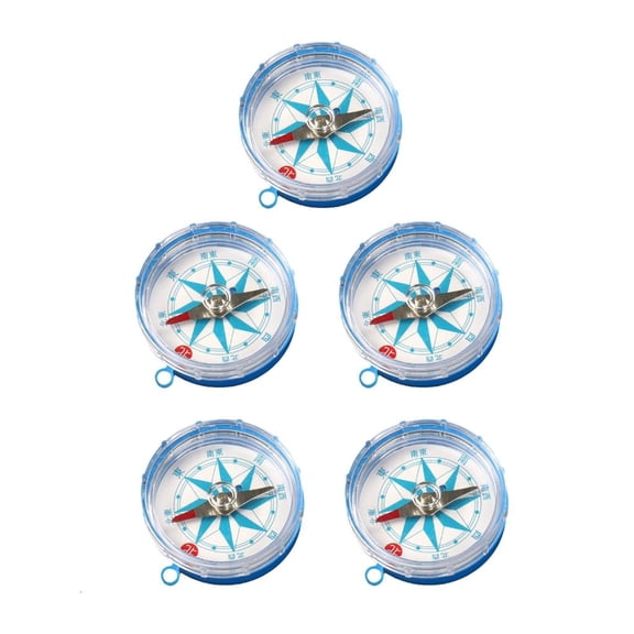 5Pcs Small Portable Hiking Compass Pocket Compass 45mm Detachable Compass