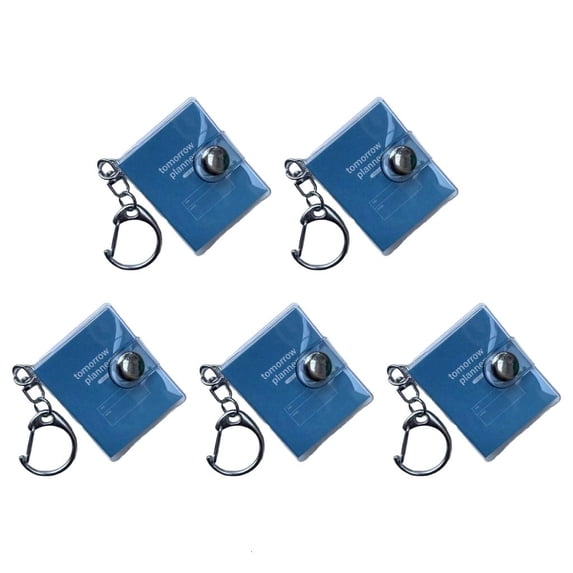 5Pcs Small Travel Notebook Keychain Miniature PVC Notebook Journal With Keyring