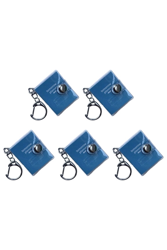 5Pcs Small Travel Notebook Keychain Miniature PVC Notebooks Journal With Keyring For Keyring Handbags Backpacks Charm