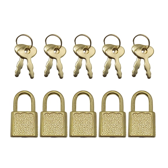 5Pcs Small Zincs Alloy Padlock Small Luggage Box Lock With Key Zincs Alloy Decorative Lock for Diaries, Bag, Locker