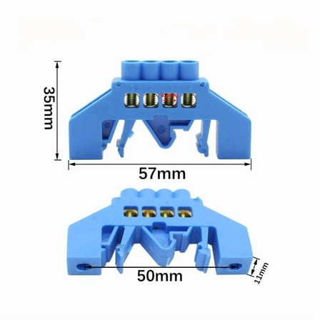 NOBRAND Blue Snap-On Neutral Wire Connector 5 Piece