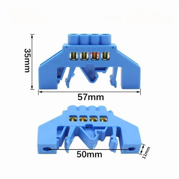 NOBRAND Blue Snap-On Neutral Wire Connector 5 Piece