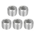 thumbnail image 1 of 5Pcs Socket Pipe Plugs, NPT 1/16"Stainless Steel Hex Thread Pipe Caps, Silver, 1 of 6
