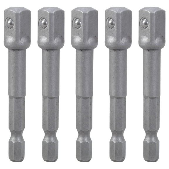 5Pcs Socket Wrench Adapter to 1/4inch Square Hexagonal Adapter to 1/4inch Socket Wrench Nut Set Connection Extension