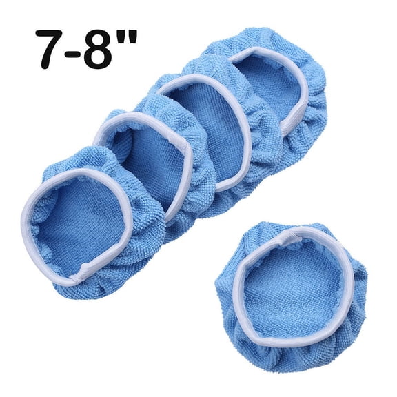 5Pcs Soft Microfiber Auto Car Polisher Pad Polishing Bonnet Buffing Buffer-Waxer 5Pcs 7-8 Inches Fangkenuo