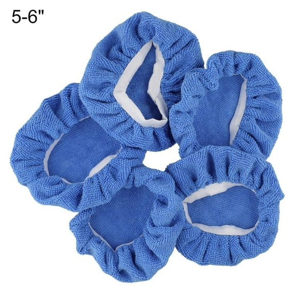5Pcs Soft Microfiber Auto Car Polisher Pad Polishing Bonnet Buffing Buffer Waxer Car Cleaning Auto Paint Care Polisher Pads