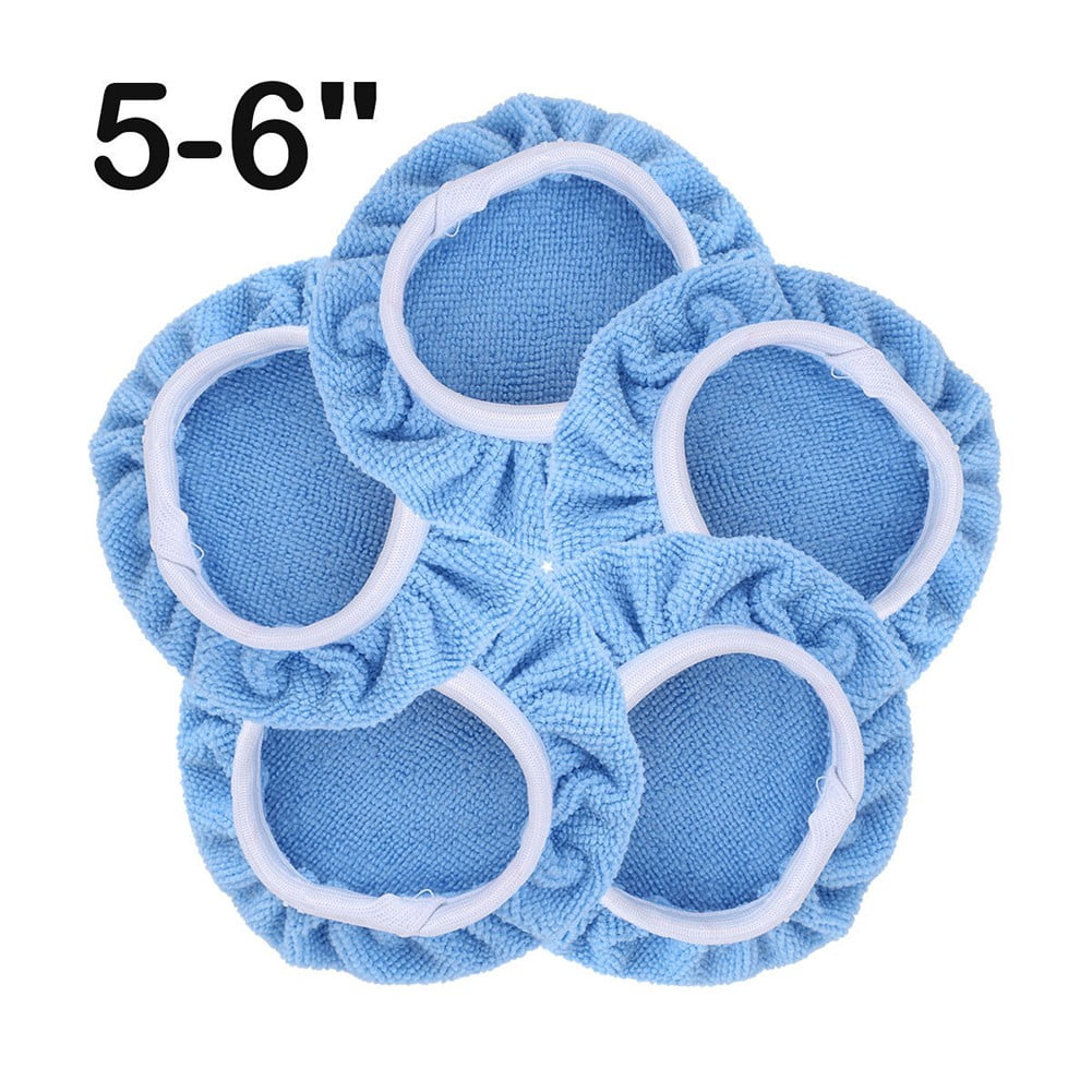 5Pcs Soft Microfiber Auto Car Polisher Pad Polishing Buffing