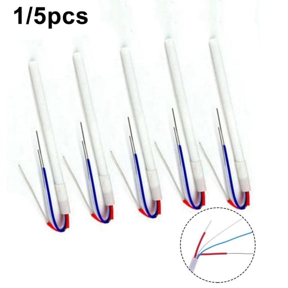 5Pcs Soldering Iron Station Replacement Heating Element Ceramic Heater 24V/50W Soldering Iron Ceramic Heater Core 4 Wire Adapter Heat Smile Home