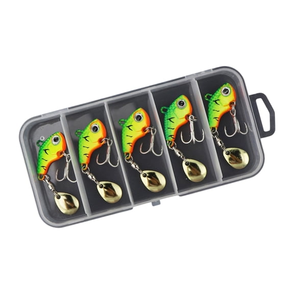 5Pcs Spinner Spoon Artificial Baits for Freshwater Fishing Easy Use