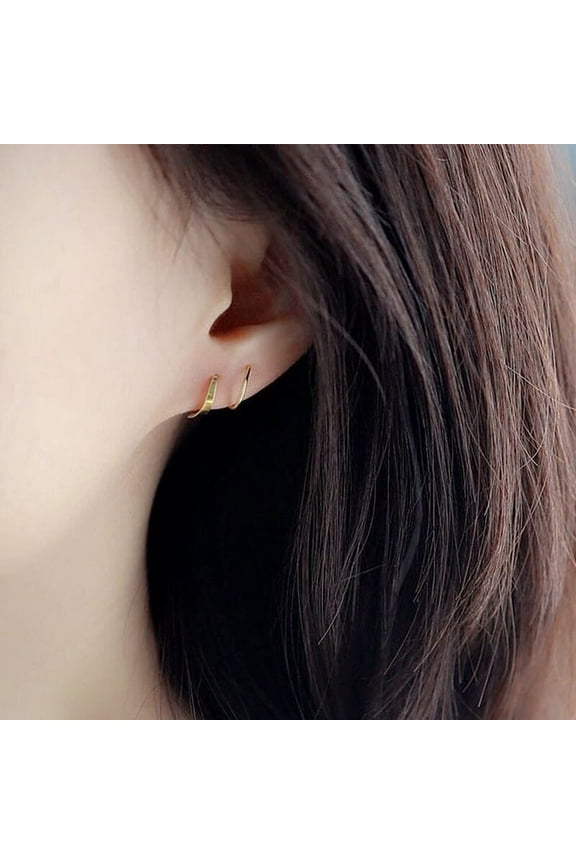 5Pcs Spiral Hoop Earrings MORESEC under $5 Double Twist Cartilage Earring for Single Piercing, Hypoallergenic Metal Construction with Secure Closure, Elegant Jewelry for Women