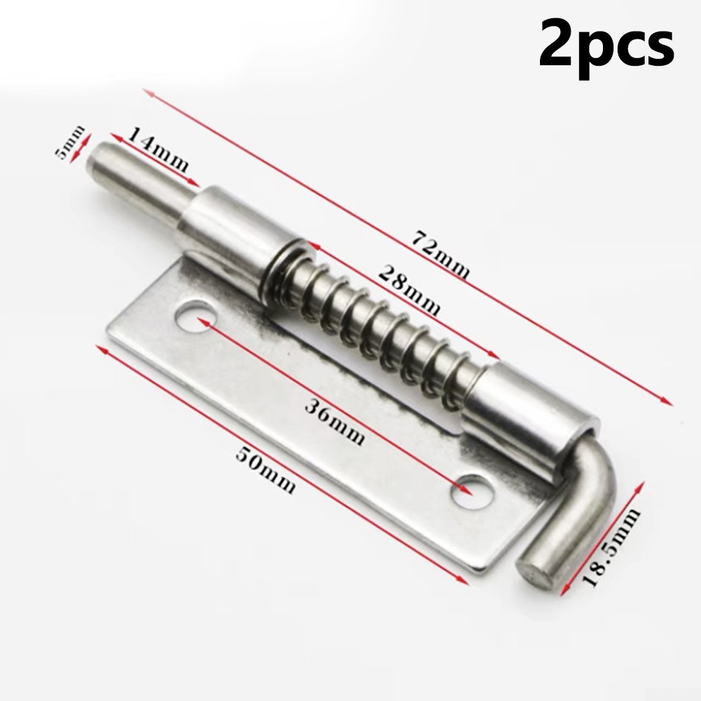 5Pcs Spring Loaded Latches Security Barrel Bolt Latch Tone Door Bathroom Bedroom