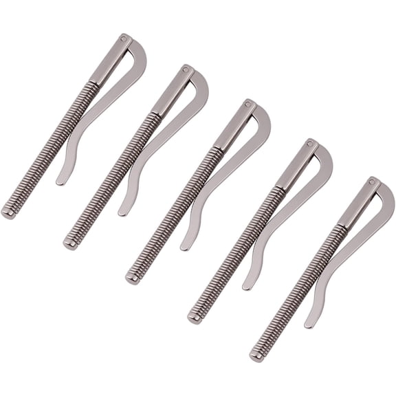 5Pcs Spring Metal Money Clip, Insert Bar Replacement Money Clip Card Holder Spring Clip for Bifold Leather Wallet Purse Credit Card Holder